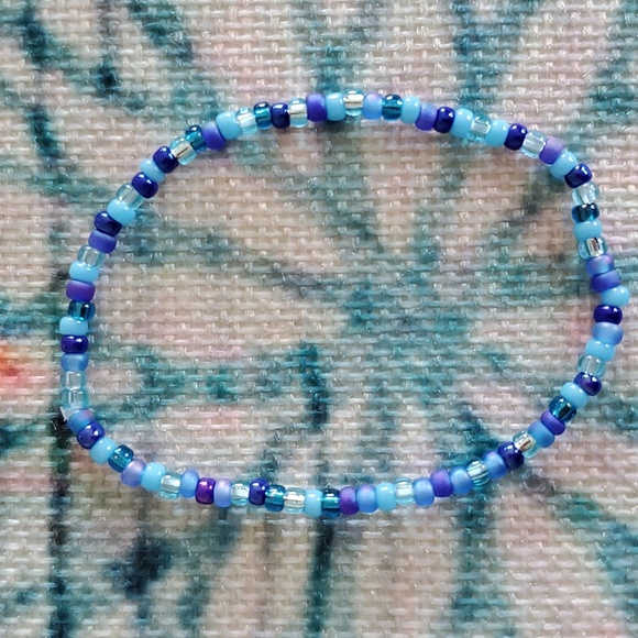 Seed Bead Stack Stretch Bracelets"Cat Mom" & "Evil Eye" Bracelets - Picture 11 of 16